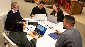 Students studying together.