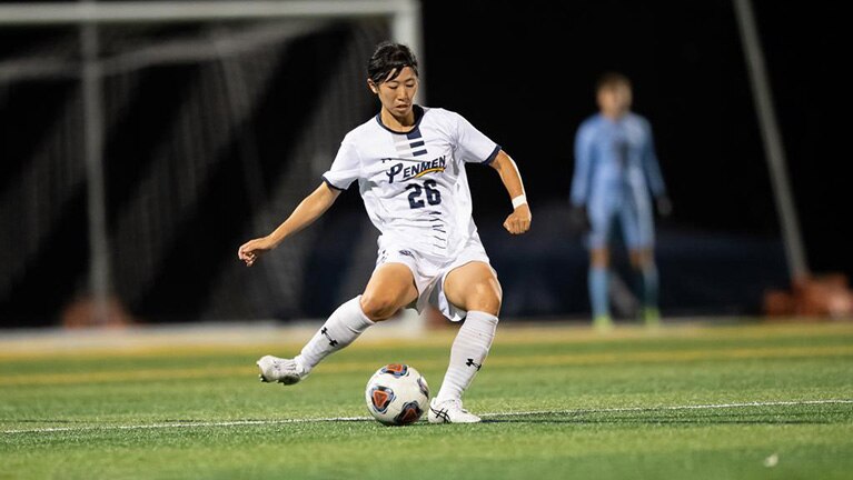 An SNHU Soccer player