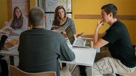 A group of students at a table